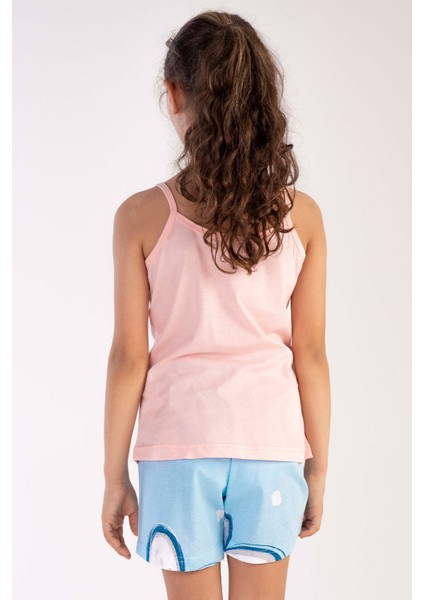 Pamuklu Kız Çocuk Ip Askılı Şortlu Pijama Takım fırsatları