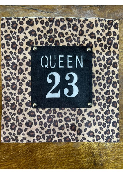 21X23 cm Queen Yaılı Leopar Aplike Arma Dikiş Hobi Aksesuarı