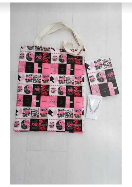 Balckpink Defter Bez Çanta Kolye Kombin