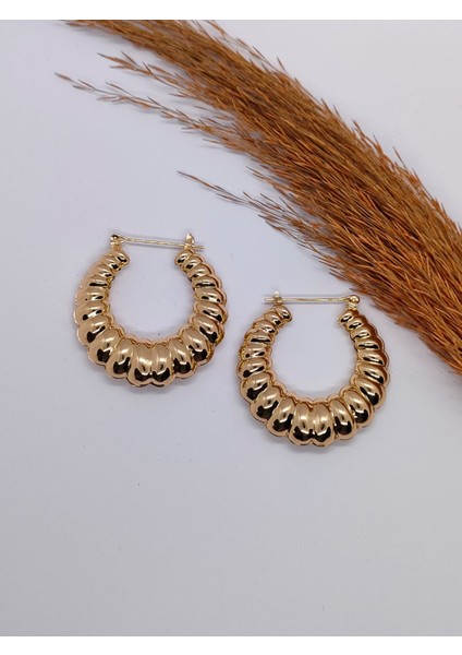 Gold Renk Halka Küpe