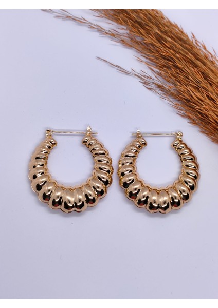 Gold Renk Halka Küpe modelleri