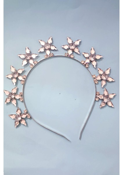 Çiçek Motifli Kristal Taşlı Parti Taç fiyatları