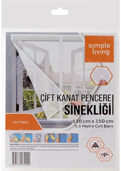 Simple Living Çift Kanat Pencere Sinekliği