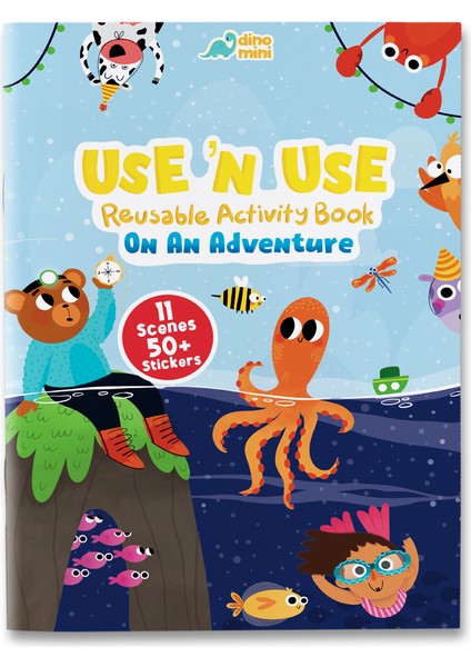 Use 'n Use Reusable Activity Book - On An Adventure Tak Çıkar Çıkartmalı Aktivite Kitabı