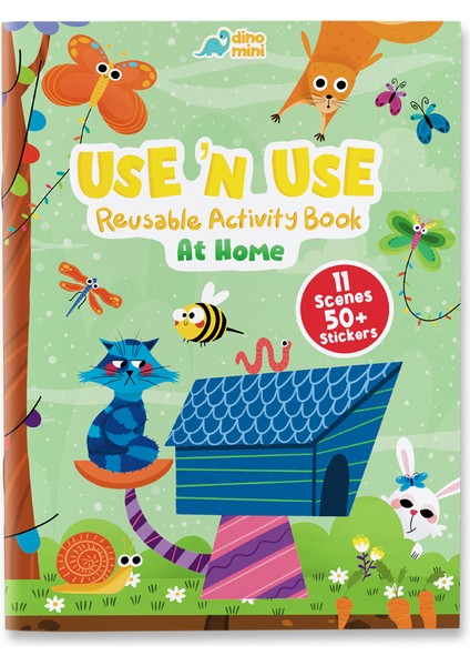 Use 'n Use Reusable Activity Book - At Home Tak Çıkar Çıkartmalı Aktivite Kitabı