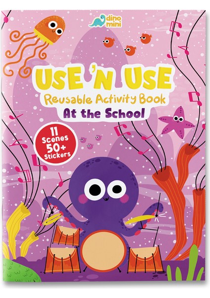 Use 'n Use Reusable Activity Book - At The School Tak Çıkar Çıkartmalı Aktivite Kitabı