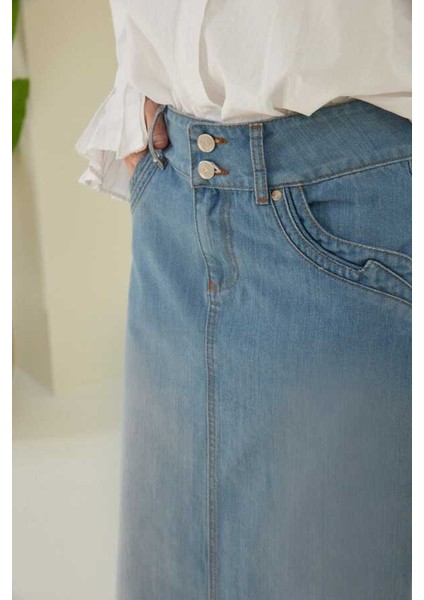 2269-DENIM Etek Mavi fiyatları