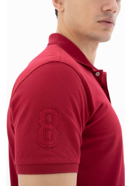 Erkek Baskılı Regular Fit % 95 Pamuklu %5 Likralı Polo Yaka T-Shirt Y25374302701