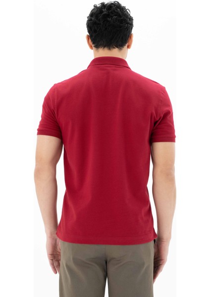 Erkek Baskılı Regular Fit % 95 Pamuklu %5 Likralı Polo Yaka T-Shirt Y25374302701