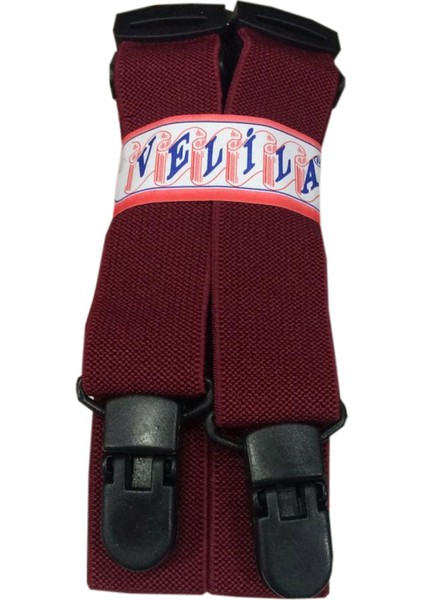 Çocuk Pantolon Askısı Bordo Unisex Model