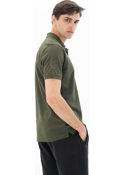 Erkek Baskılı Regular Fit % 95 Pamuklu %5 Likralı Polo Yaka T-Shirt Y25374302701