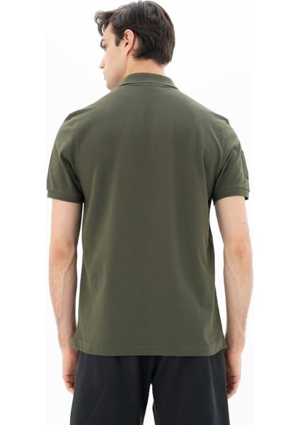 Erkek Baskılı Regular Fit % 95 Pamuklu %5 Likralı Polo Yaka T-Shirt Y25374302701