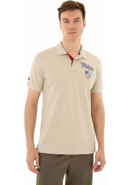 Erkek Baskılı Regular Fit % 95 Pamuklu %5 Likralı Polo Yaka T-Shirt Y25374306201 indirimleri