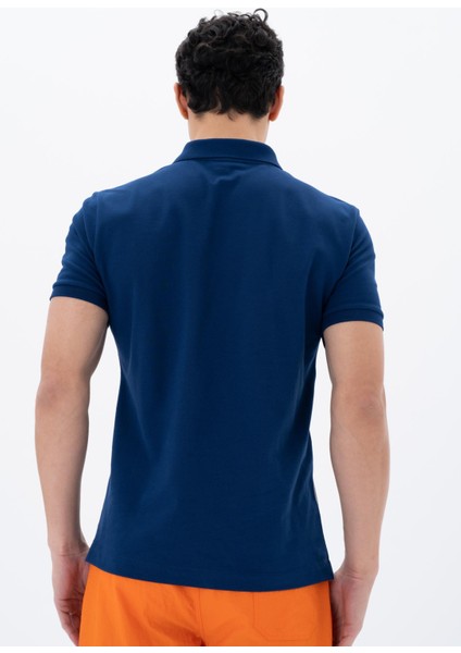Erkek Baskılı Regular Fit % 95 Pamuklu %5 Likralı Polo Yaka T-Shirt Y25374303701
