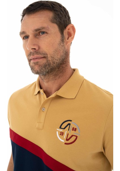 Erkek Baskılı Regular Fit % 95 Pamuklu %5 Likralı Polo Yaka T-Shirt Y25374303701 fiyatları