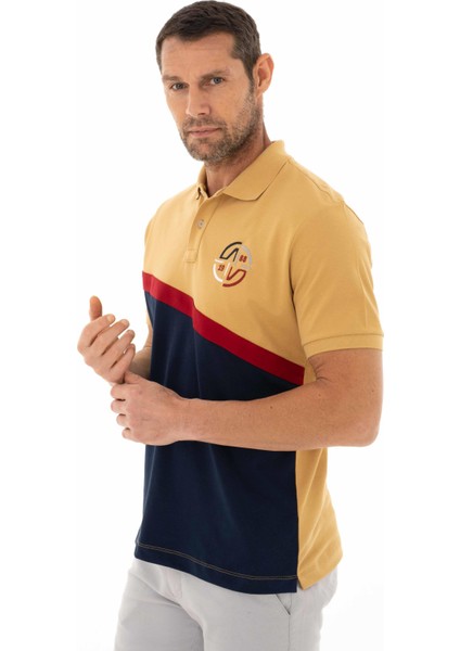 Erkek Baskılı Regular Fit % 95 Pamuklu %5 Likralı Polo Yaka T-Shirt Y25374303701 indirimleri