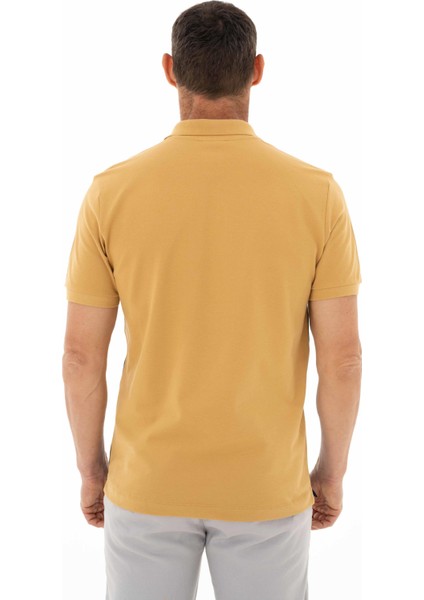Erkek Baskılı Regular Fit % 95 Pamuklu %5 Likralı Polo Yaka T-Shirt Y25374303701