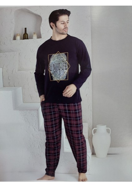 Erkek Uzun Baskılı Cepli Pijama Takımı Yüzde Yüz Pamuk Erkek Pijama Takımı fiyatları