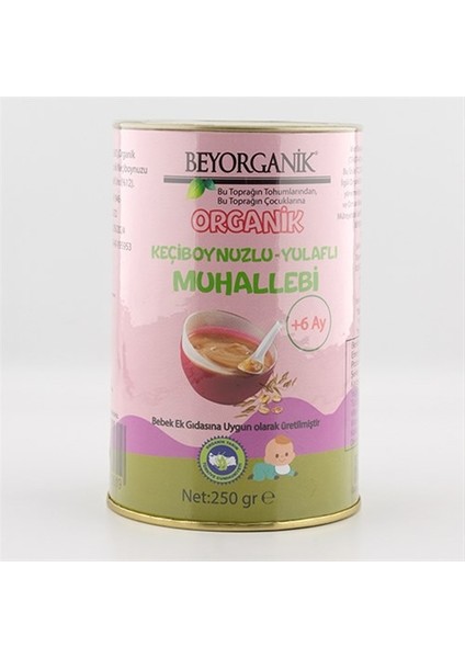 Organik Keçiboynuzu-Yulaflı Muhallebi Bebek Ek Gıdası (250 Gr) Beyorganik