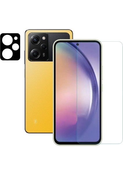 Xiaomi Poco X5 Pro Kamera Lens Koruyucu + Ekran Koruyucu 3 Adet