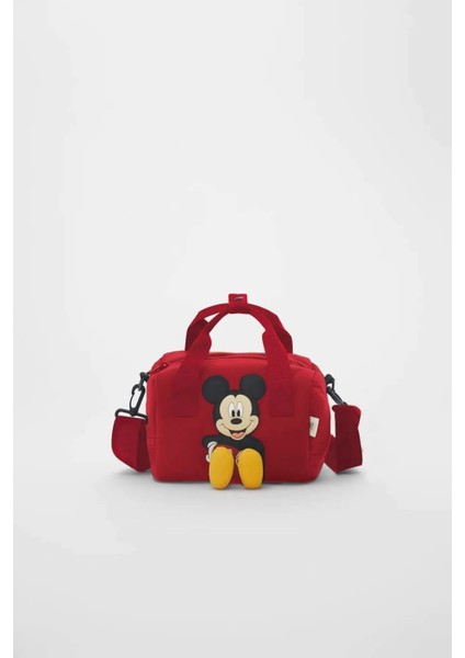 Çocuk  Disney Kırmızı Mickey Mouse Askılı Çanta