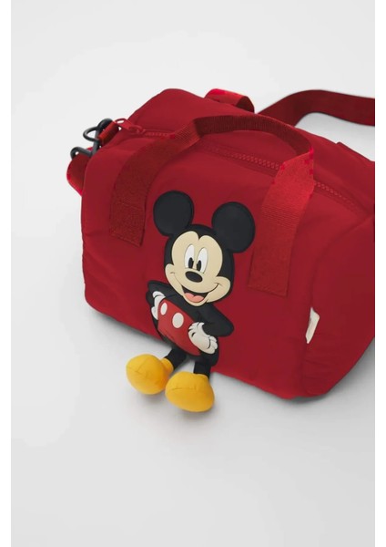 Çocuk  Disney Kırmızı Mickey Mouse Askılı Çanta