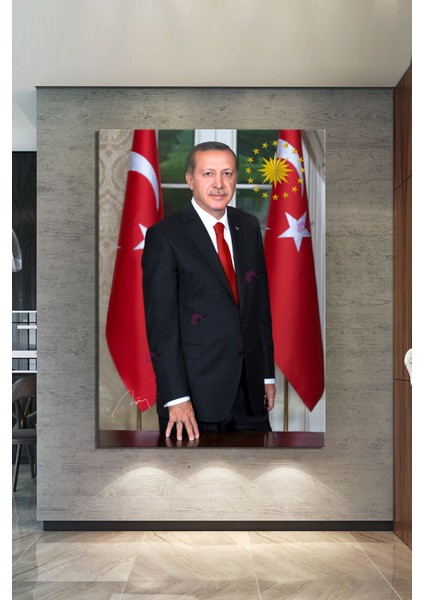 Recep Tayyip Erdoğan Başkan Erdoğan Rte Kanvas Tablo (7 Farklı Ölçü)