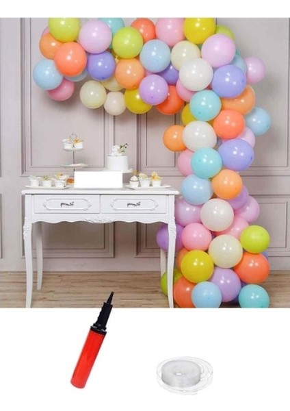 Doğum Günü Karışık Metalik Balon Zinciri 63 Parça