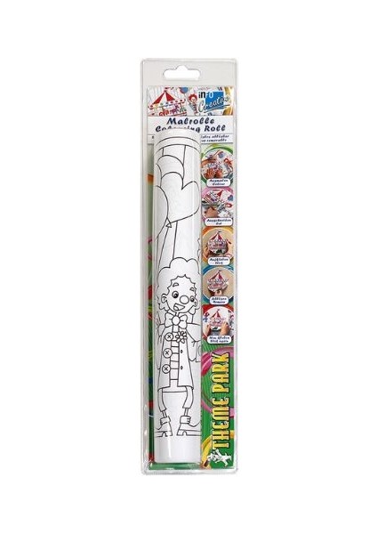 Yapışkanlı Baskılı Boyama Rulosu Oyun Parkı Temalı 30 Cm. x 4 M.