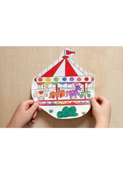 Yapışkanlı Baskılı Boyama Rulosu Oyun Parkı Temalı 30 Cm. x 4 M.