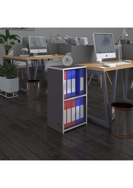 Kenzlife klasörlük raflı attila gri 70*40*30 kitaplık ofis arkalıksız