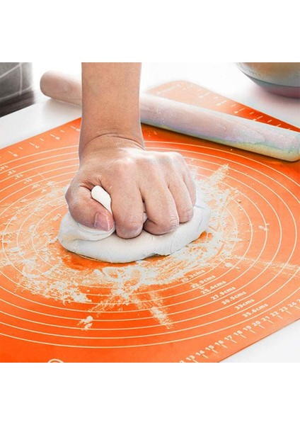 Kendinden Ölçü Cetvel Silikon Hamur Kesme Hamur Açma Matı Pratik Mutfak Matı 40cmx50cm Çeyizlik indirimleri