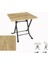 Klasik Katlanır Werzalit Kare Tabla Masa (70X70) - Avalon Pine 1