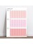Tarihsiz Üç Aylık Duvar Takvimi, 90 Günlük Plan, Duvar Planlayıcı, Pembe Renk - 50X70 cm 2