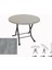 Klasik Katlanır Werzalit Yuvarlak Tabla Masa 90CM - Light Temperado 1