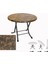 Klasik Katlanır Werzalit Yuvarlak Tabla Masa 90CM - Karacabey Mermer 1