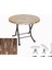 Klasik Katlanır Werzalit Yuvarlak Tabla Masa 70CM - Maracaibo 1
