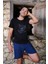 Basic Erkek Siyah Kirli Yaka Özel Tasarım Baskılı T-Shirt 3