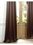 Taç Koyu Kahve Karartma Blackout Fon Perde, 1/3 Sık Pile, Tek Kanat, 60 x 270 cm 2