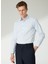 Slim Fit Klasik Yaka Armürlü Mavi Buz Erkek Gömlek GM2024700397 2