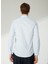 Slim Fit Klasik Yaka Armürlü Mavi Buz Erkek Gömlek GM2024700397 5