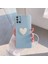Samsung Galaxy A71 Kılıf Zebana Kalpli Love Kılıf Açık Mavi 1