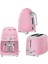 Smeg 50's Style Pembe Kettle - 1x2 Ekmek Kızartma Makinesi ve Filtre Kahve Makine Seti 1