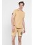 Russel Kahve Polo Yaka Baskılı Erkek Tshirt 5