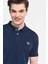 Lakes Lacivert Polo Yaka Nakışlı Erkek Tshirt 2