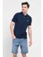 Lakes Lacivert Polo Yaka Nakışlı Erkek Tshirt 3