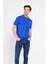 Lakes Mavi Polo Yaka Nakışlı Erkek Tshirt 5
