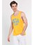 Pebble Sarı Sıfır Kol Oversize Baskılı Erkek Tshirt 1