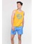 Pebble Sarı Sıfır Kol Oversize Baskılı Erkek Tshirt 4