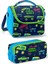 Mavi Yeşil Arabalar Erkek Çocuk Beslenme Çantası Seti 1